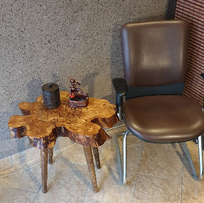میز عسلی با چوب توسکا