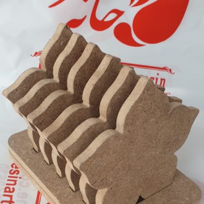 بیس چوبی زیرلیوانی مدل گل نیلوفر