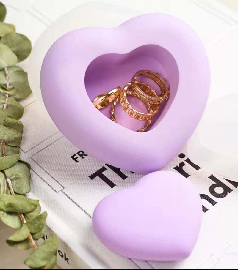 قالب سیلیکونی قلب درب دار سه بعدی